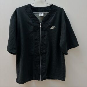 Nike Zip up Baseball Jersey Shirt Size M
